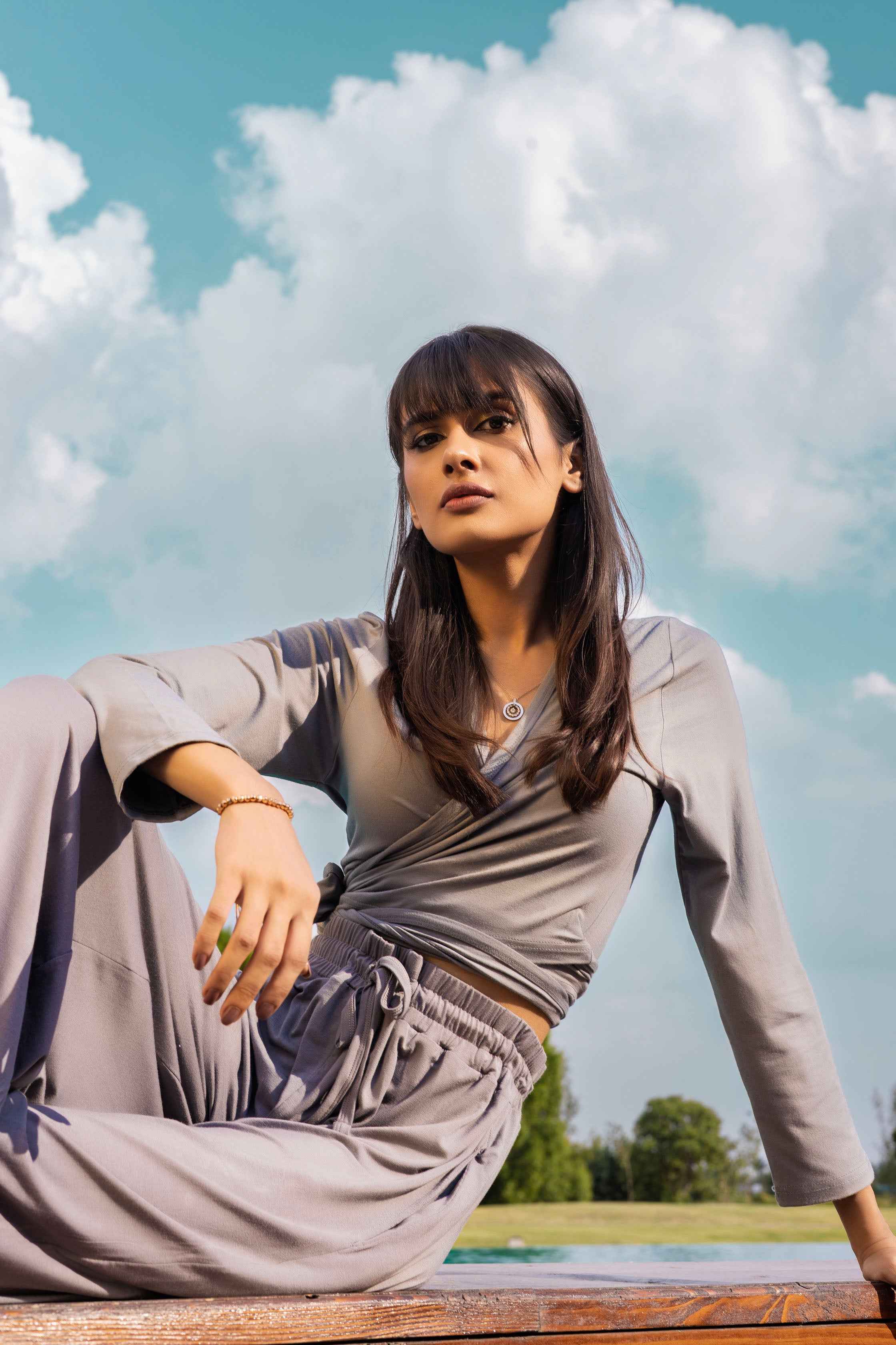 Knot Line Bamboo Crop Top