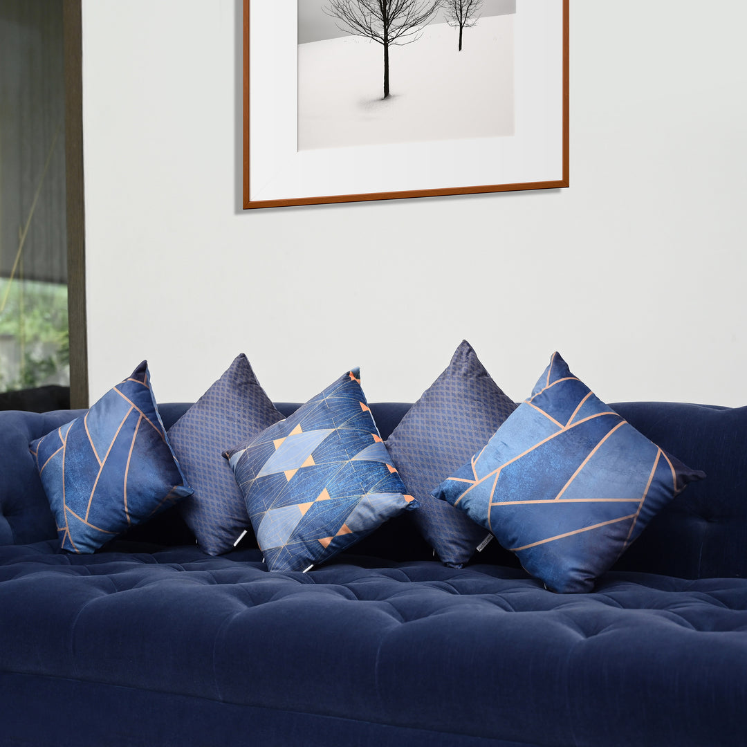 Athena Blue Cushion Set (Pack of 5)