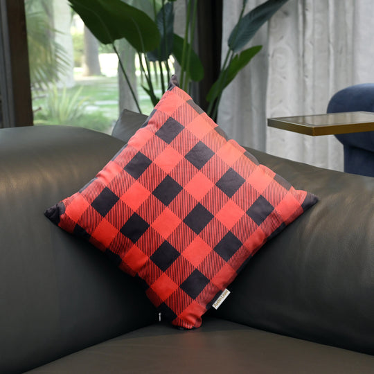 Victorian Check Filled Cushion