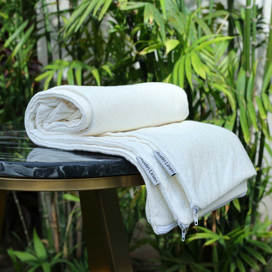 Bamboo Jacquard Waterproof Pillow Protector (pack of 2) - Austin Linen