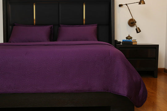 Purple Bleed Cotton Bedspread
