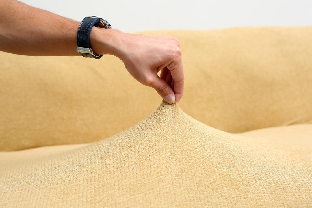Luxury Bamboo Sofa Cover - Beige Austin Linen