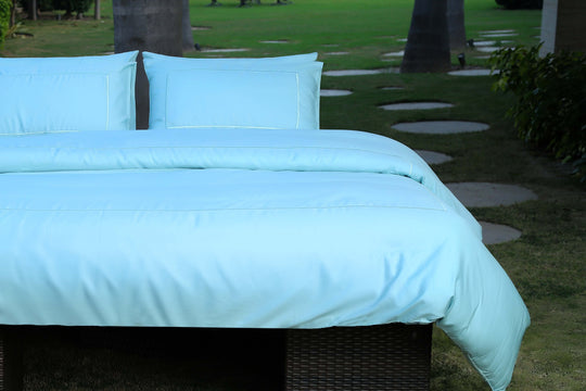 Blue Organikos Bamboo Sateen Bed in a Bag