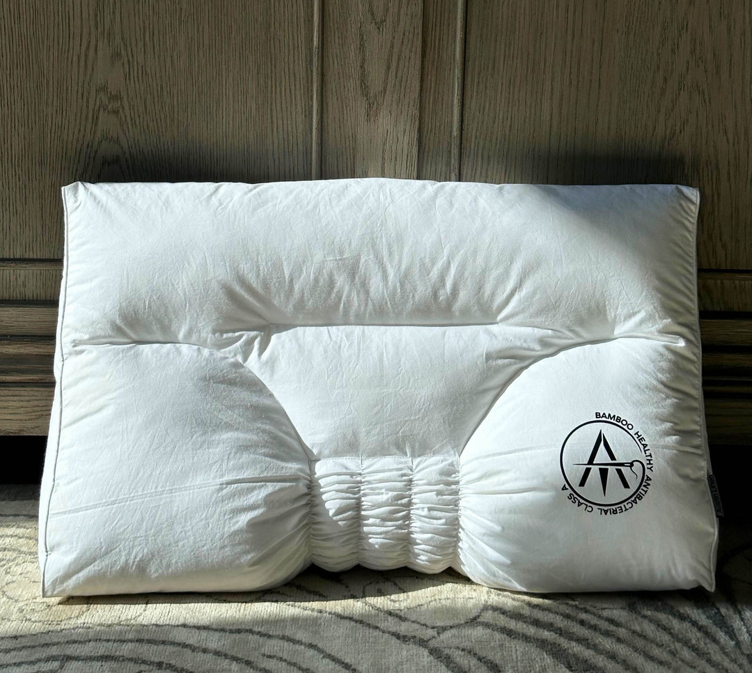 Paratelk 4D Cervical Pillow and Bamboo Pillow Protector Bundle