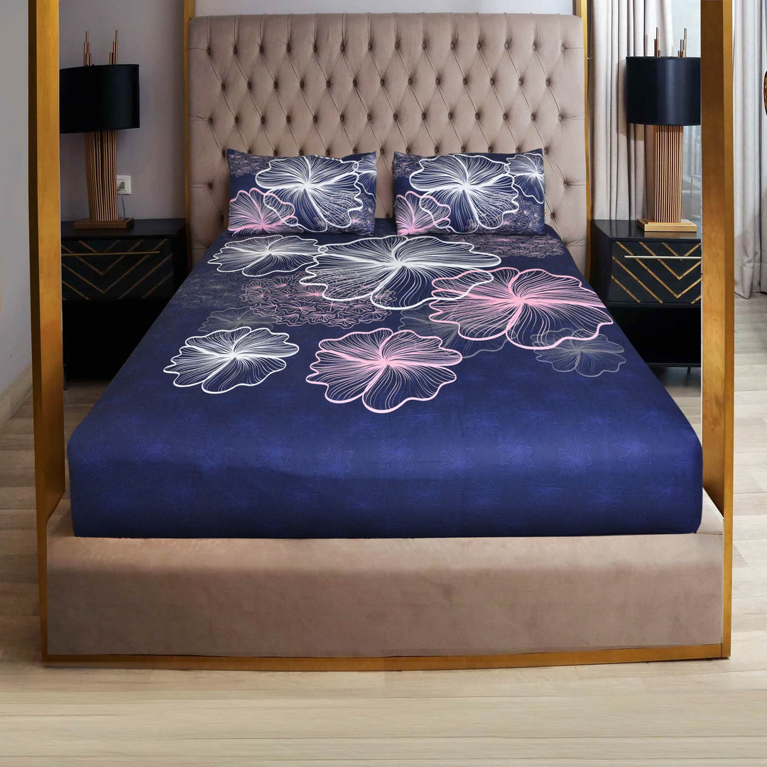 Rainy Blues Designer Collection Flat Sheet Set