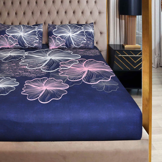 Rainy Blues Designer Collection Flat Sheet Set