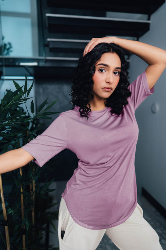 Curved hem Bamboo T-Shirt