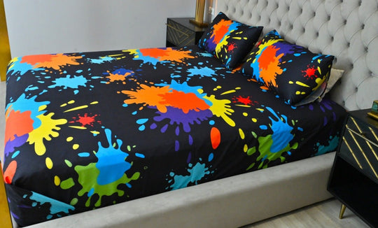 Bonnel Splash Designer Collection Flat Sheet Set-Austin Linen