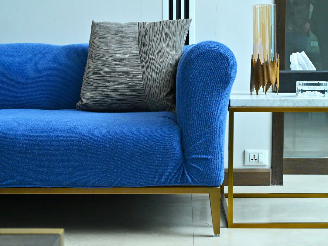 Luxe Bamblue Stretchable Sofa Cover